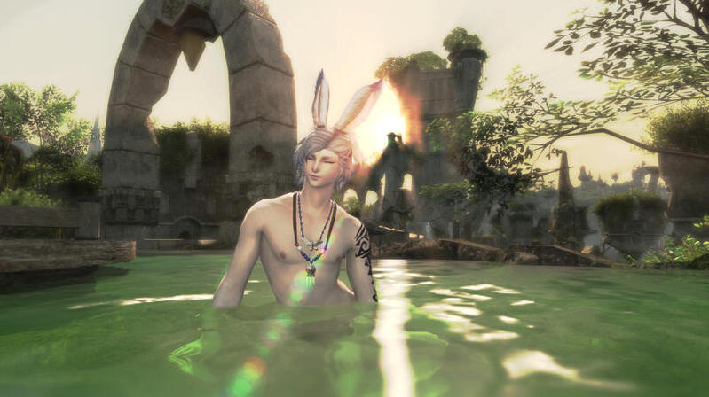 Relaxing in Bronze Lake Hot Springs